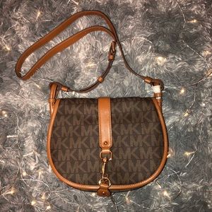 Brown Michael Kors Saddle Bag
